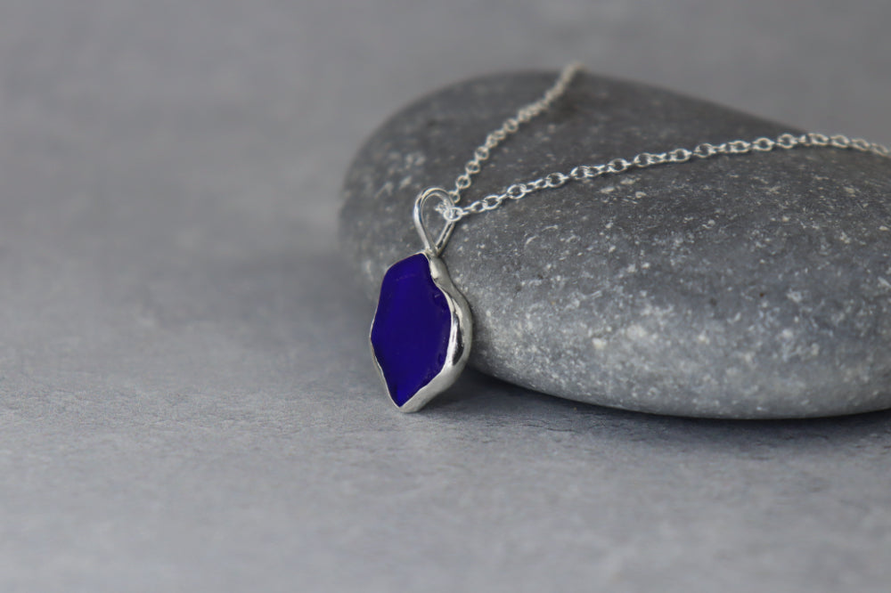 Welsh Sea Glass Silver Necklace