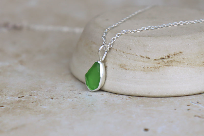 Welsh Sea Glass Silver Necklace