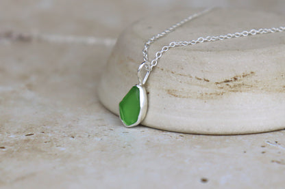 Welsh Sea Glass Silver Necklace