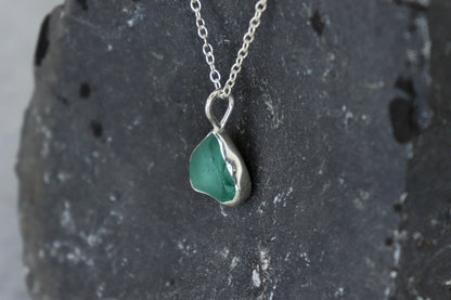 Welsh Sea Glass Silver Necklace