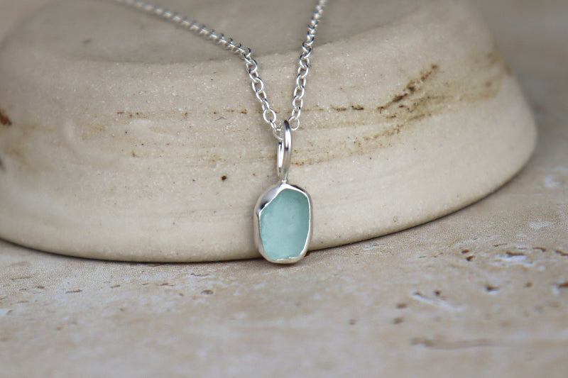 Welsh Sea Glass Silver Necklace