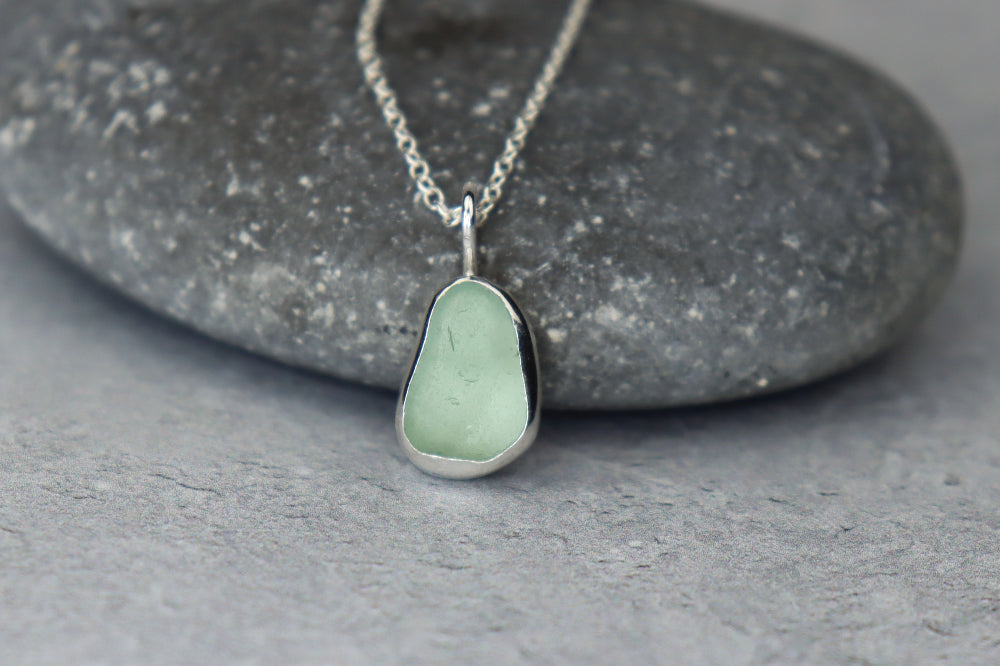 Welsh Sea Glass Silver Necklace
