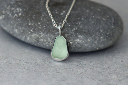 Welsh Sea Glass Silver Necklace
