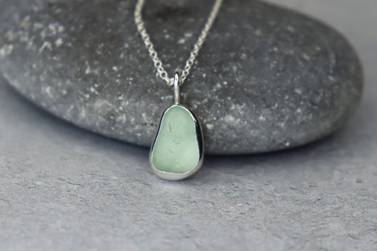 Welsh Sea Glass Silver Necklace