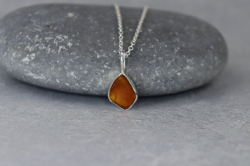 Welsh Sea Glass Silver Necklace