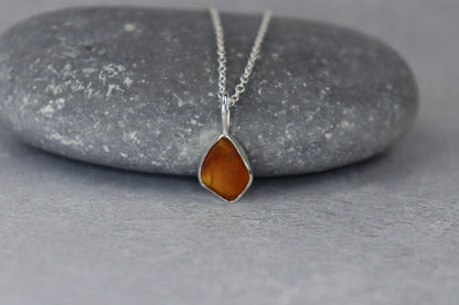Welsh Sea Glass Silver Necklace