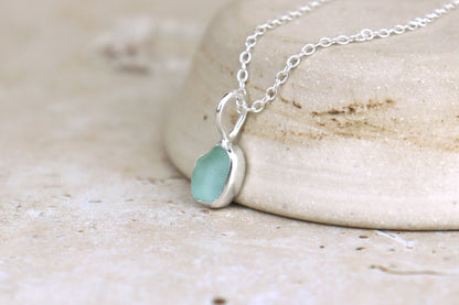 Welsh Sea Glass Silver Necklace