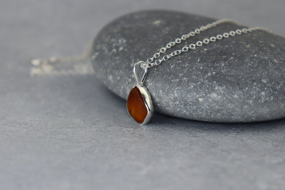 Welsh Sea Glass Silver Necklace