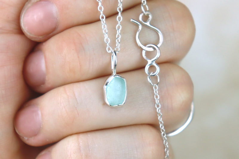 Welsh Sea Glass Silver Necklace