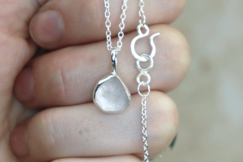 Welsh Sea Glass Silver Necklace