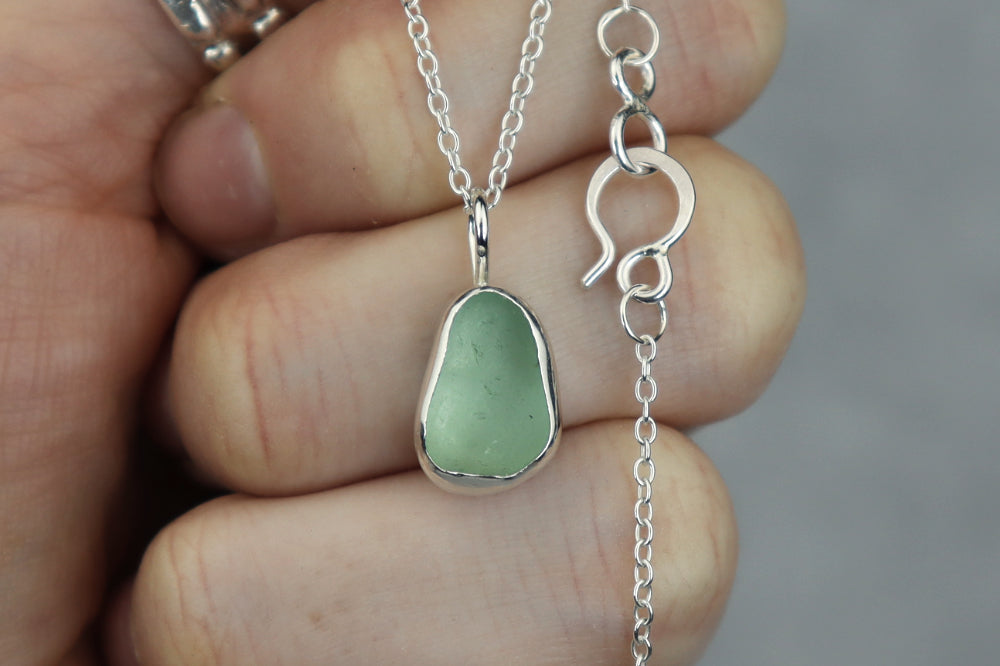 Welsh Sea Glass Silver Necklace