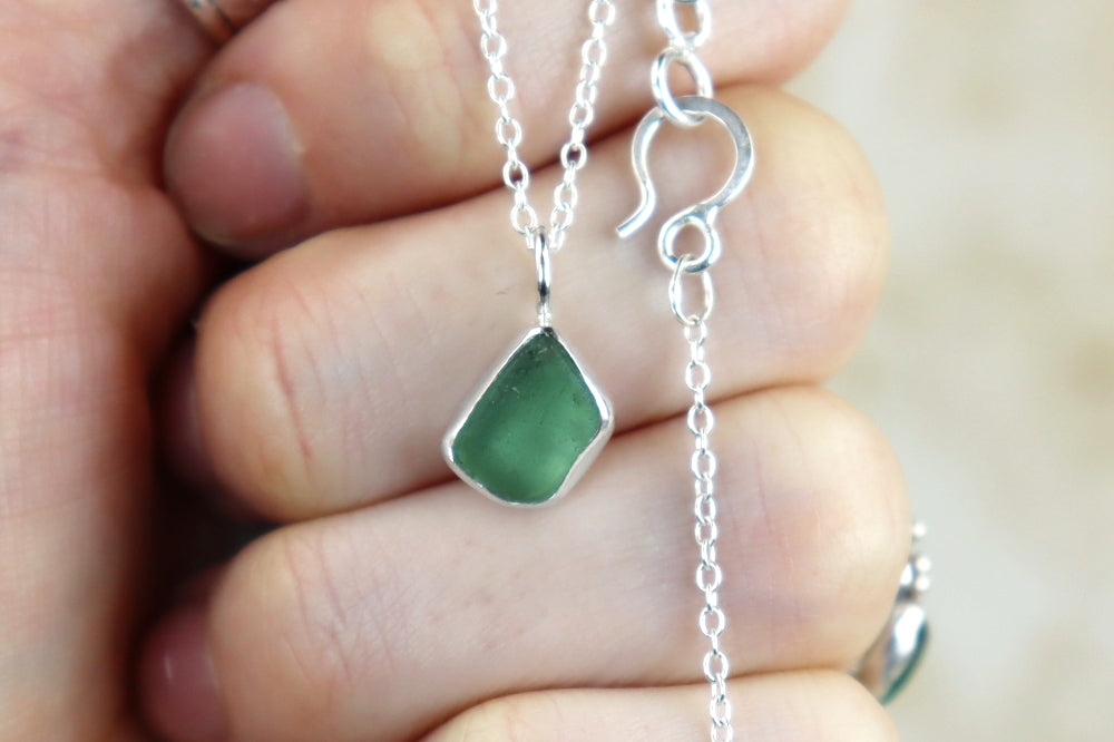 Welsh Sea Glass Silver Necklace