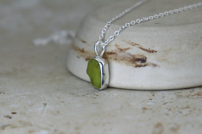 Welsh Sea Glass Silver Necklace