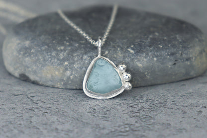 Welsh Sea Glass Silver Necklace