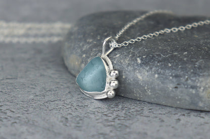 Welsh Sea Glass Silver Necklace