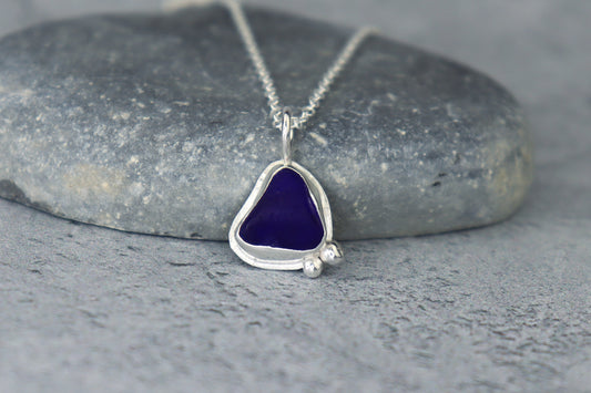 Welsh Sea Glass Silver Necklace