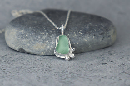 Welsh Sea Glass Silver Necklace
