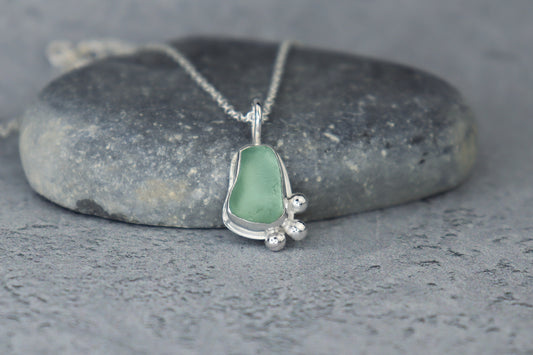Welsh Sea Glass Silver Necklace