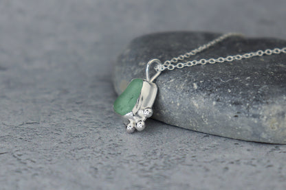 Welsh Sea Glass Silver Necklace