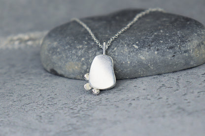 Welsh Sea Glass Silver Necklace