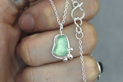 Welsh Sea Glass Silver Necklace