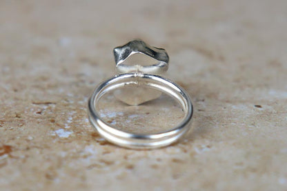 UK Size R Welsh Sea Glass Ring