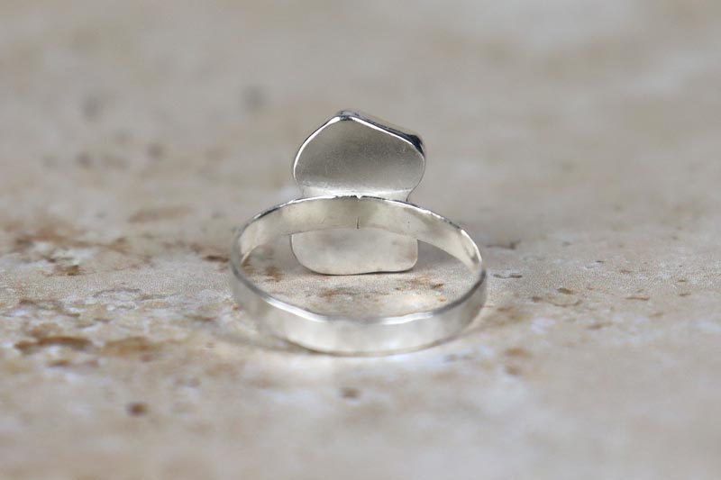 UK Size U/V Welsh Sea Glass Ring