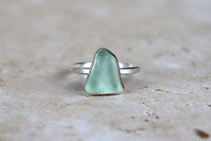 UK Size Q Welsh Sea Glass Ring