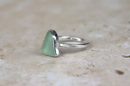 UK Size Q Welsh Sea Glass Ring