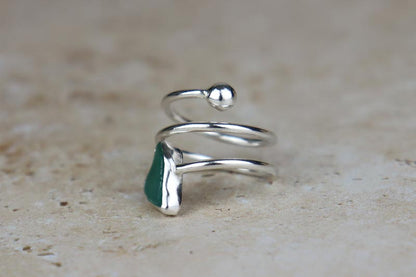 UK Size N/O Welsh Sea Glass Ring