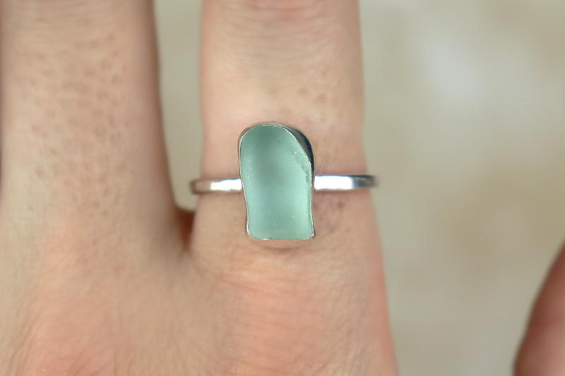 UK Size U Welsh Sea Glass Ring