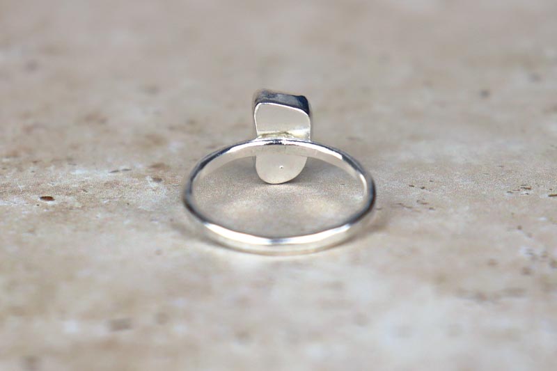 UK Size R Welsh Sea Glass Ring