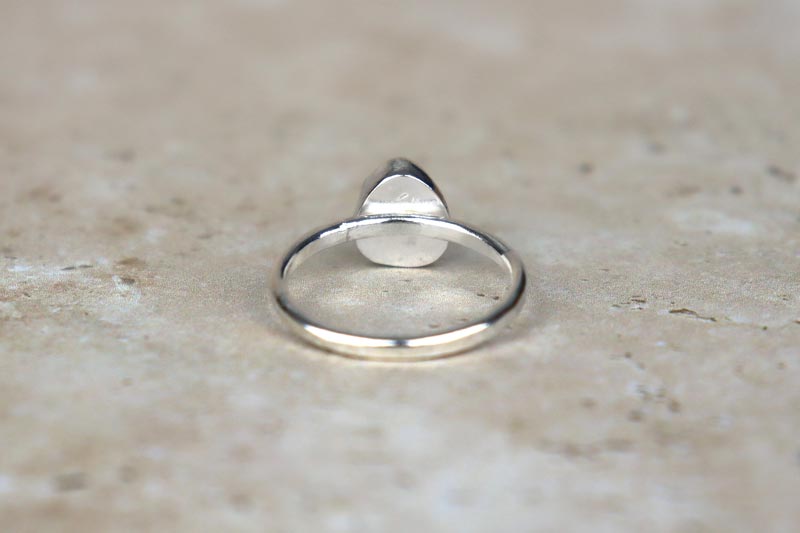 UK Size P Welsh Sea Glass Ring