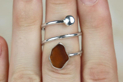 UK Size O/P Welsh Sea Glass Ring