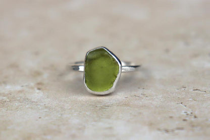 UK Size V Welsh Sea Glass Ring