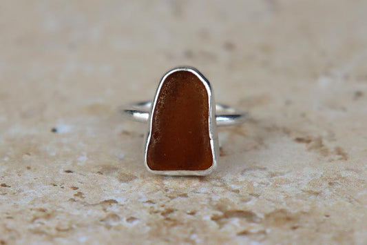 UK Size M/N Welsh Sea Glass Ring
