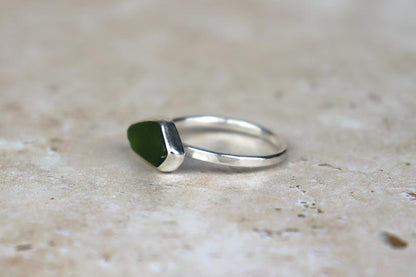 UK Size N Welsh Sea Glass Ring