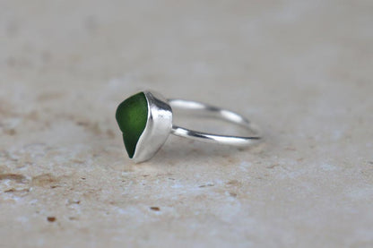 UK Size T Welsh Sea Glass Ring