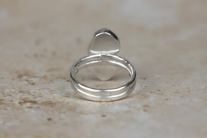 UK Size R Welsh Sea Glass Ring