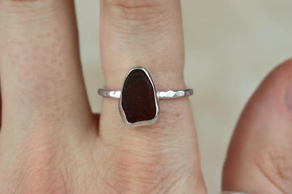 UK Size S Welsh Sea Glass Ring