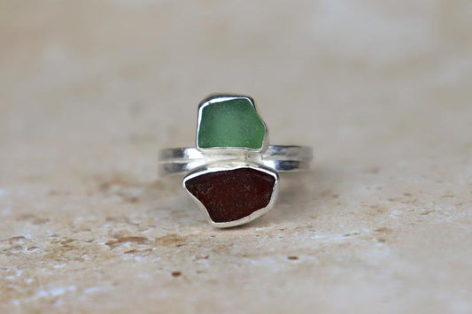 UK Size Y Welsh Sea Glass Ring