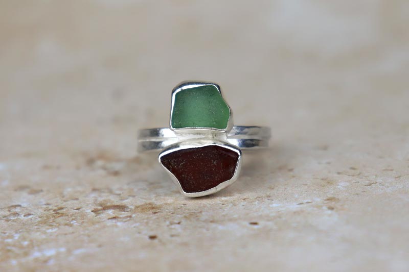 UK Size Y Welsh Sea Glass Ring