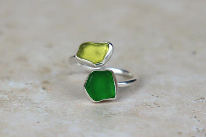 UK Size M Welsh Sea Glass Ring