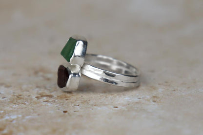 UK Size Y Welsh Sea Glass Ring