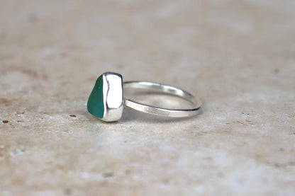 UK Size V Welsh Sea Glass Ring