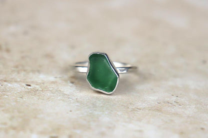 UK Size Q Welsh Sea Glass Ring