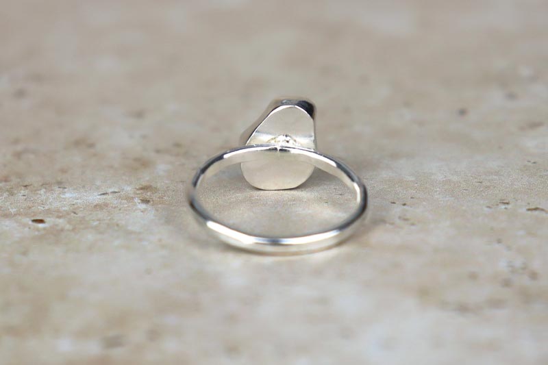 UK Size Q Welsh Sea Glass Ring