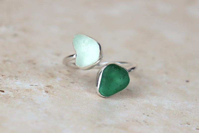 UK Size U Welsh Sea Glass Ring