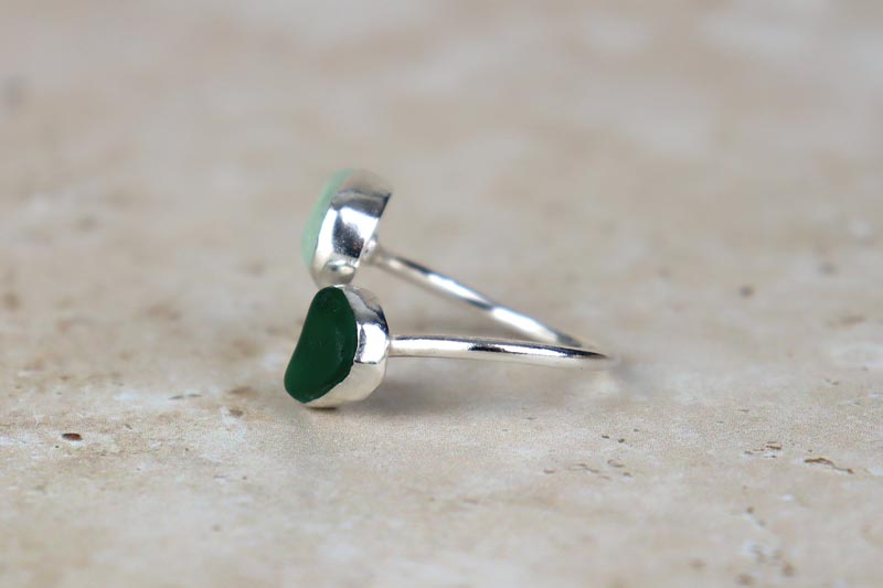 UK Size U Welsh Sea Glass Ring