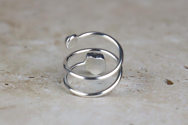 UK Size Q/R Welsh Sea Glass Ring